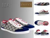 homme gucci cuir shoes lattice top blue